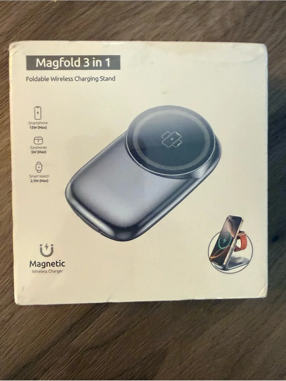 NEW Vexirum 3-in-1 Foldable Magnetic Wireless Charging Station White